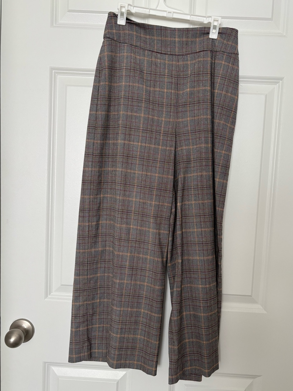 Express Cropped Culottes High Rise Plaid